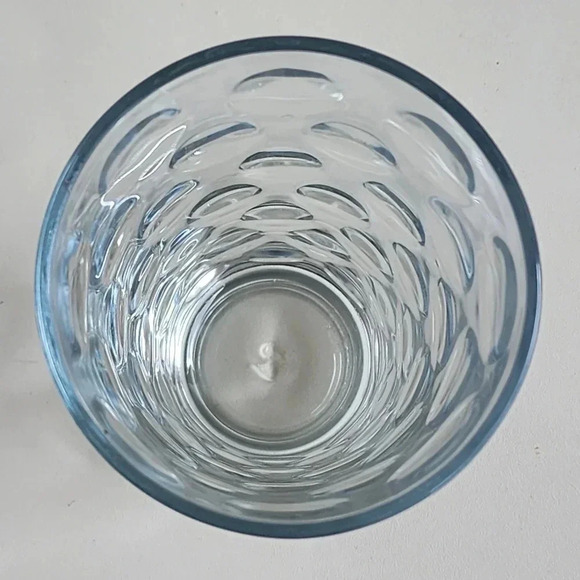 Set of 8 Anchor Hocking Impressed Dot Thumbprint Highball Tumblers Glasses - Picture 6 of 10